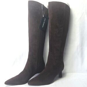 Naturalizer Women's Deesha 5M Mahogany Suede Knee High Boots with "Narrow Calf"